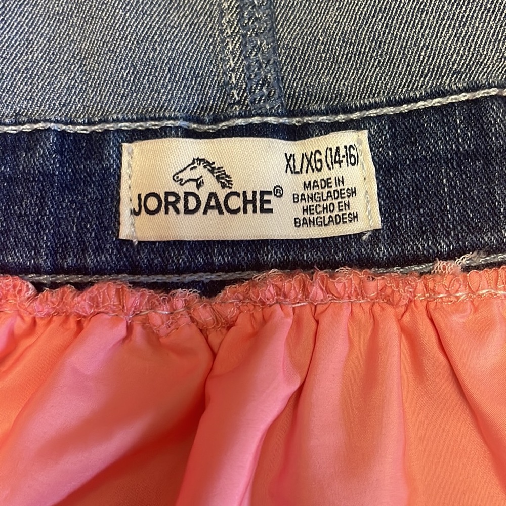 Girl's Jordache Overall Denim Dress - Picture 5 of 8